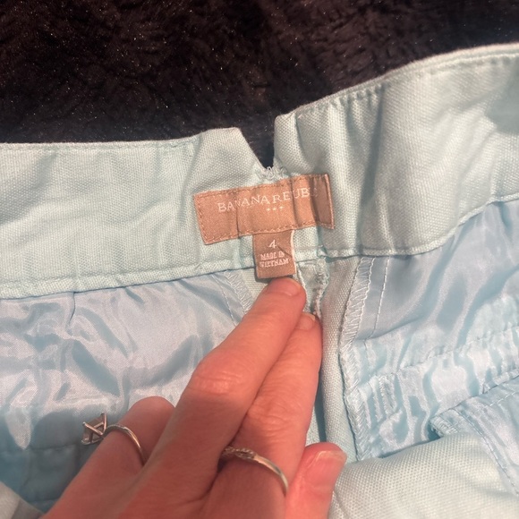 Banana Republic Light Blue Chino Shorts - Size 4 - Picture 3 of 5